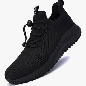 Delobi Mens Non Slip Work Shoes Slip On Water Resistant Shoe for workwear 8.5